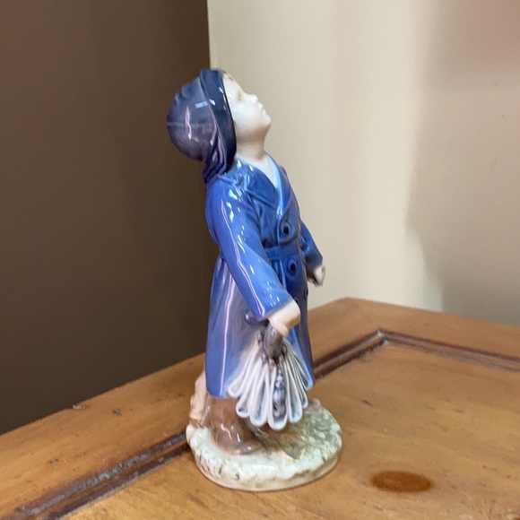 Royal Copenhagen Boy in Rain-gear Figurine - Picture 4 of 5